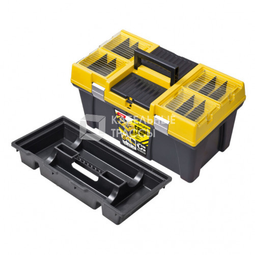 Ящик для инструментов 60х34х32см Patrol STUFF 26 SEMI PROFI CARBO желтый | 146173 | Tech-KREP