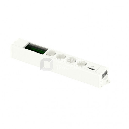 Unica System+ Блок 4хРозетка (2К+З) + 2xUSB A/C + место (45х90) под VDI БЕЛЫЙ | INS44256 | Schneider Electric