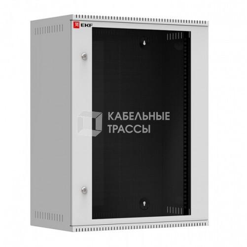 Шкаф телекоммуникационный настенный 15U (600х350) дверь стекло, Astra A серия EKF Basic | ITB15G350 | EKF