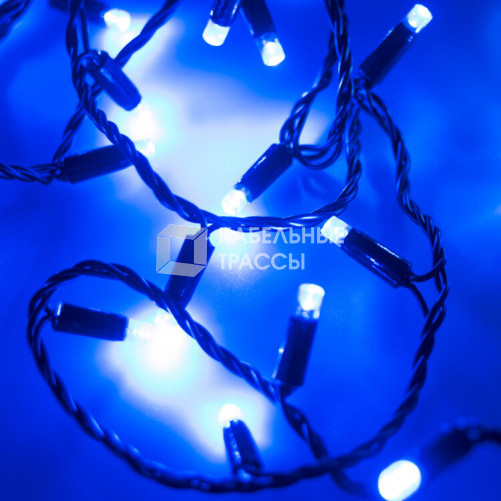 Светодиодная гирлянда ARD-STRING-CLASSIC-10000-BLACK-100LED-STD BLUE (230V, 7W) | 025802 | Arlight