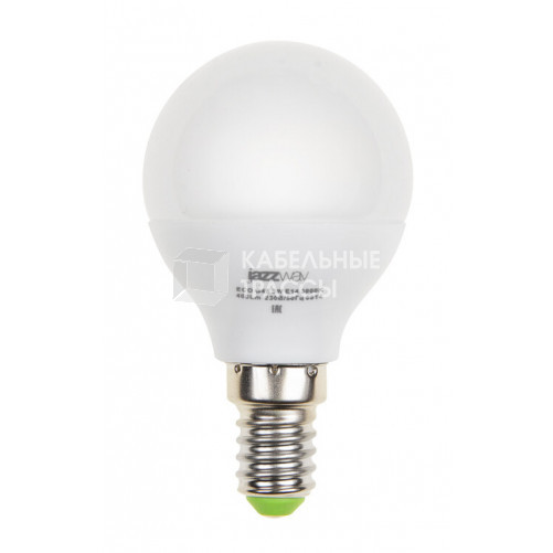 Лампа светодиодная LED 5Вт E14 220В 3000К PLED- ECO-G45 шар | 1036896A | Jazzway