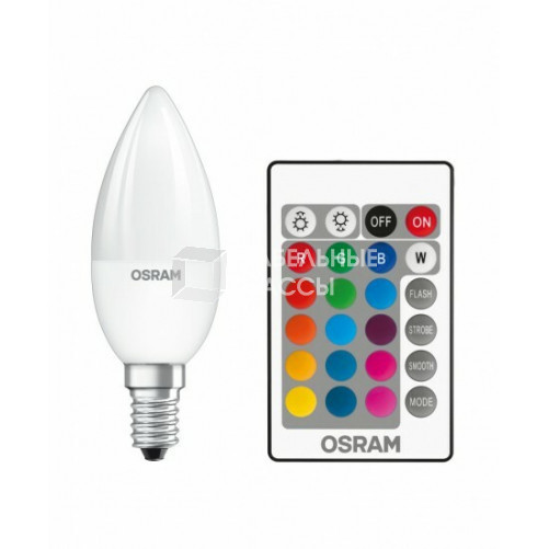 Лампа светодиодная LED Retrofit RGBW lamps with remote control 4,5 W/2700K E14 FR | 4058075430778 | OSRAM