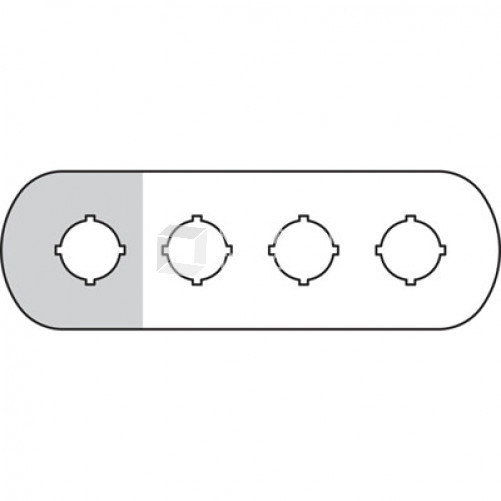 Шильдик MA6-1008 (4 места (1 желт)) для пластикового кнопочногопоста | 1SFA611930R1008 | ABB
