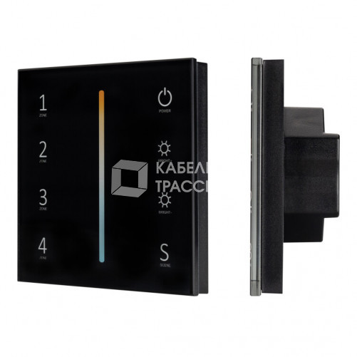 Панель Sens SMART-P43-MIX Black (230V, 4 зоны, 2.4G) | 028137 | Arlight