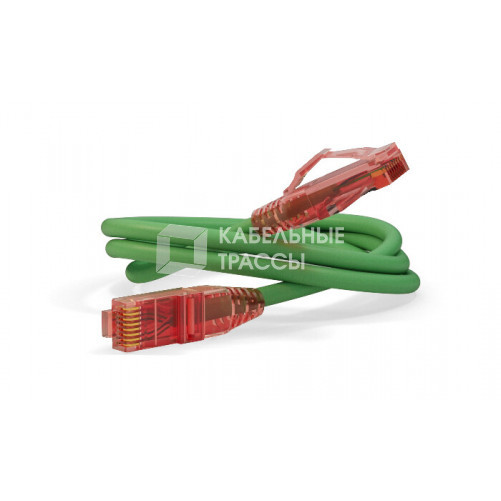 Патч-корд PC-LPM-UTP-RJ45-RJ45-C5e-1M-LSZH-GN U/UTP, Cat.5е, LSZH, 1 м, зеленый | 30857 | Hyperline