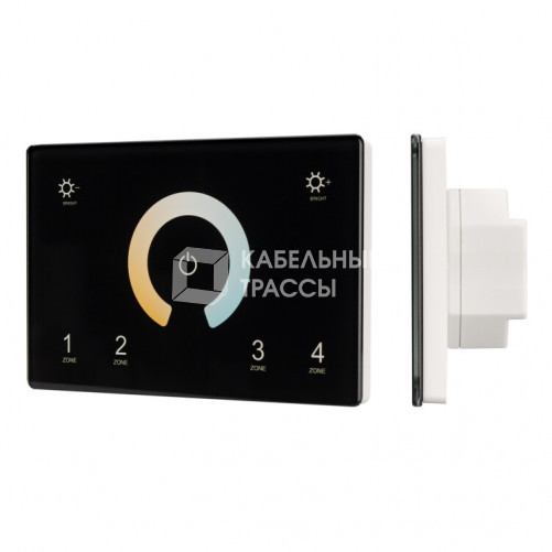 Панель Sens SMART-P81-MIX Black (230V, 4 зоны, 2.4G) (Arlight, IP20 Пластик, 5 лет) | 028401 | Arlight