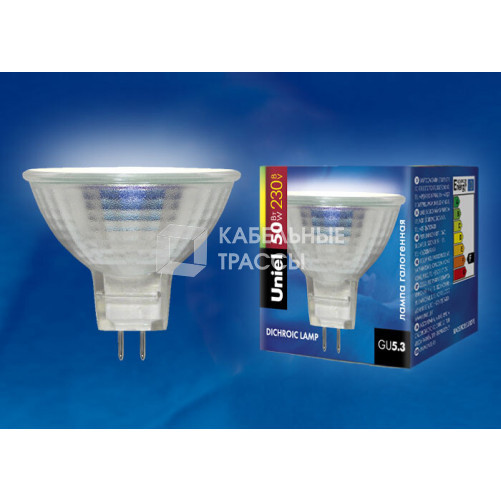 Лампа галогенная JCDR-50/GU5.3 картон | 00485 | Uniel