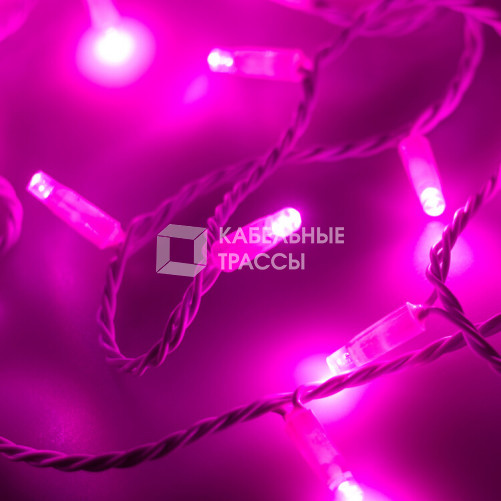 Светодиодная гирлянда ARD-STRING-CLASSIC-10000-WHITE-100LED-FLASH PINK (230V, 7W) | 025822 | Arlight