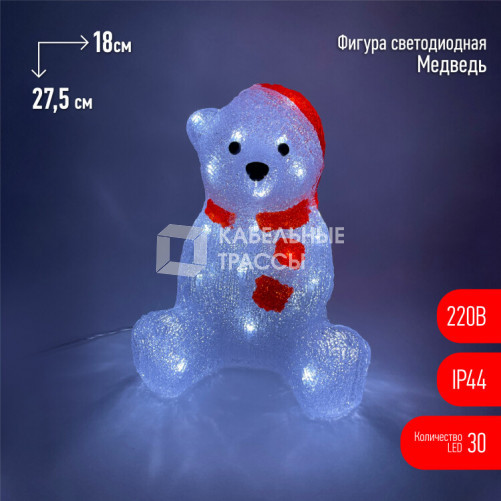 Фигура светодиодная Медведь, ENIOF - 13 , 220V (4/64) | Б0047975 | ЭРА