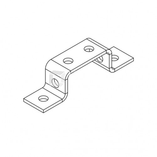 Прямоугольная скоба для сдвоенного СТРАТ профиля 41х41 (горячий цинк) | СКПгц4141-2 | Ostec