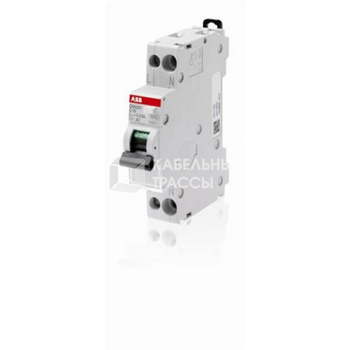 Автоматический выключатель дифференциального тока DSN201 1п+N 6А C 30мА тип A (1 мод) | 2CSR255150R1064 | ABB