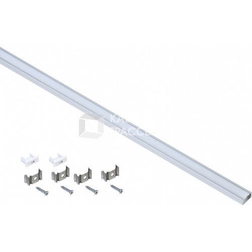 Профиль алюминиевый для светодиодной ленты 1607 накл. прям. 2м к-т опал | LSADD1607-SET1-2-N1-1-08 | IEK