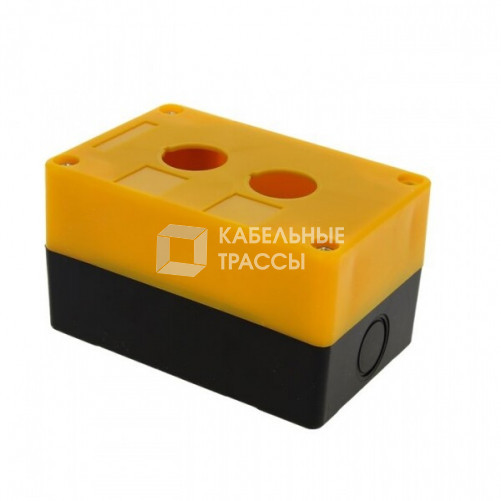 Корпус КП102 пластиковый 2 кнопки желтый EKF PROxima | cpb-102-o | EKF