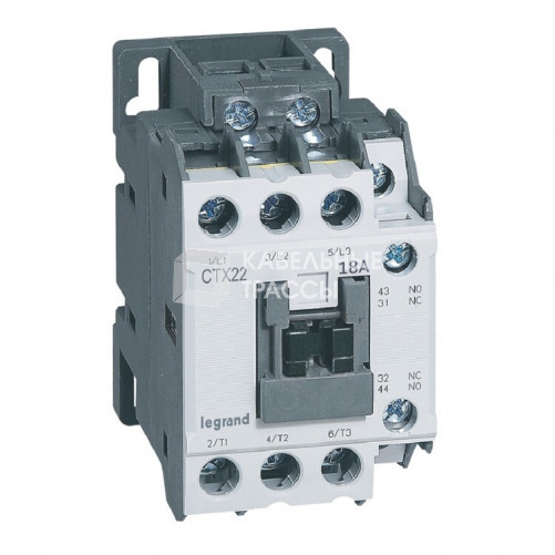 Контактор CTX3 22 3P 18A 1но1нз ~24В | 416100 | Legrand
