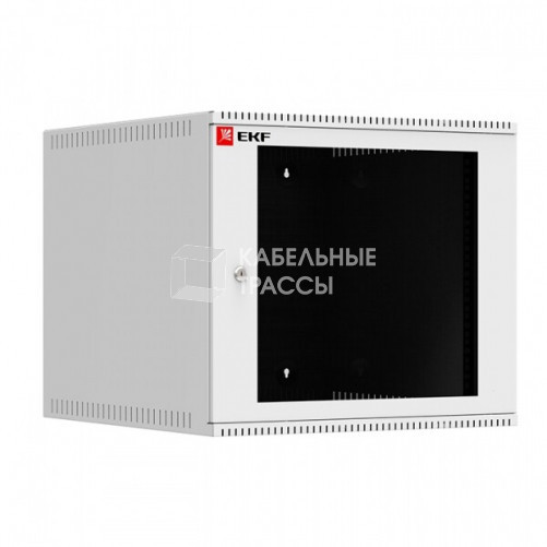 Шкаф телекоммуникационный настенный 9U (600х650) дверь стекло, Astra A серия EKF Basic | ITB9G650 | EKF