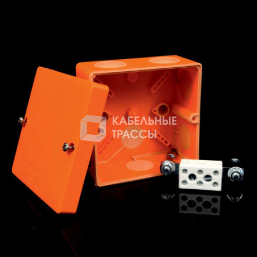 Коробка огнестойкая Е90, 101х101х62, IP66, с керамическим клеммником 3x1,5-10 мм2 KSK 100 (PO10J) | KSK 100_PO10J | Kopos