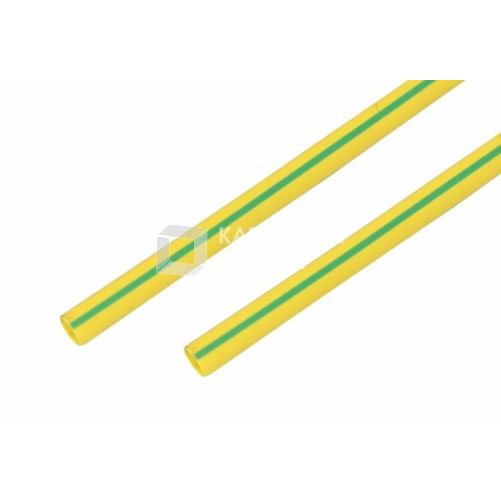Термоусадочная трубка 15,0/7,5 мм, желто-зеленая, упаковка 50 шт. по 1 м | 21-5007 | REXANT