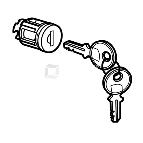 Замок тип 405 - для металлических или остекленных дверей XL3 - с 1 комплектом из 2 ключей | 020291 | Legrand