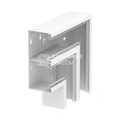 Плоский угол кабельного канала Rapid 80 90x210 мм (сталь,белый) (GS-DFF90210RW) | 6278530 | OBO Bettermann