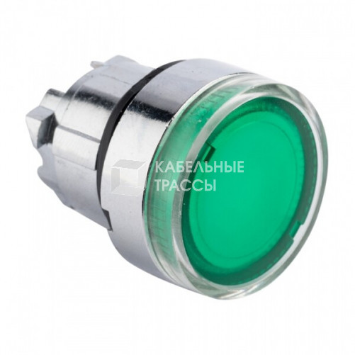 Исполнительный механизм кнопки XB4 зеленый плоский возвратный без фиксации, с подсветкой EKF PROxima | XB4BW-G | EKF