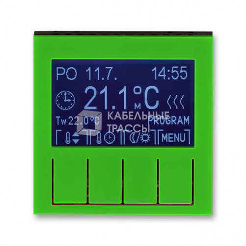 ABB Levit Зелёный / дымчатый чёрный Терморегулятор универсальный программируемый | 3292H-A10301 67 | 2CHH911031A4067 | ABB