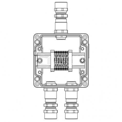 Взрывозащищенная клеммная коробка из алюминия TBE-A-12-(6xCBC.2)-2xKA2MHK(A)-1xKA2MHK(C)1Ex e IIC Т5 Gb / Ex tb IIIC T95°C Db IP66 | 1201.121.22.121B