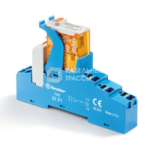 Интерфейсный модуль, электромеханическое реле; 1CO 16A; контакты AgNi; питание 24В AC; категория защиты IP20 | 4CP180240060SPA | Finder