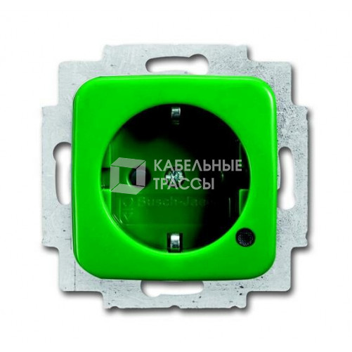 Розетка Schuko с индикацией LED, Duro, зеленый | 2013-0-5282 | 2CKA002013A5282 | ABB