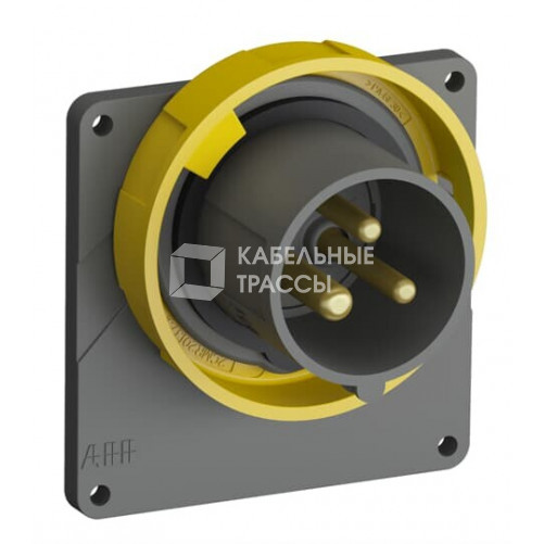 Вилка с прямым фланцем Easy&Safe 216EBU4W,16A,2P+E,IP67,4ч|2CMA101258R1000| ABB