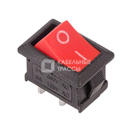 Выключатель клавишный 250V 6А (2с) ON-OFF красный Mini (RWB-201, SC-768) | 36-2111 | REXANT