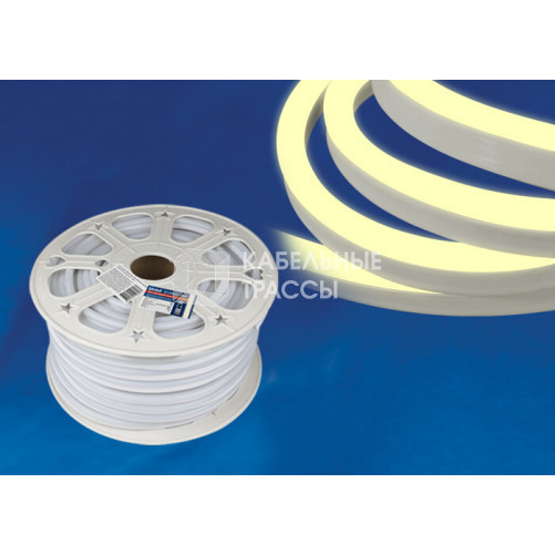 Лента светодиодная 220В IP75 NEON 50 м теплый белый свет 3000К ULS-N21-2835-120LED лента /m-8mm-IP67-220V-8W/m-50M-WW | UL-00002925 | Uniel