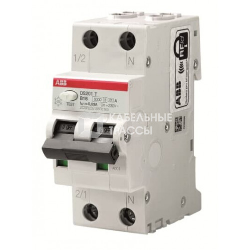 Автоматический выключатель дифференциального тока DS201T B6 A30 | 2CSR255188R1065 | ABB