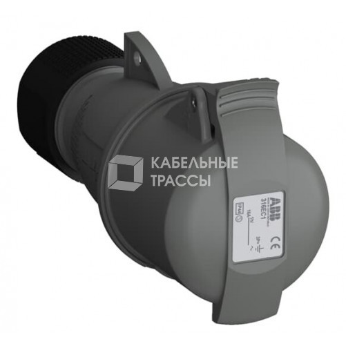 Розетка кабельная Easy&Safe 316EC1,16А,3P+E,IP44,1ч|2CMA102007R1000| ABB