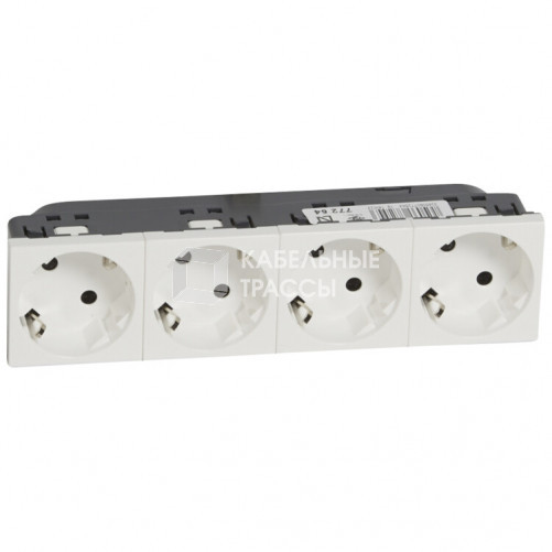Розетка Mosaic 4Х2К+З н.ст. 45 град. | 077254 | Legrand