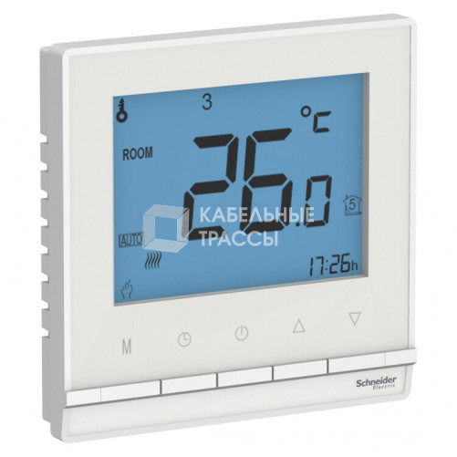 AtlasDesign Белый Термостат электрон.теплого пола с датч.,от+5до+35°C,16A,в сб. | ATN000138 | Schneider Electric