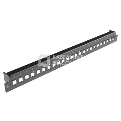 Лицевая панель для установки 24 адаптеров LC-Duplex/SC-Simplex, 1U, черная | RNFP24SCDLC | DKC