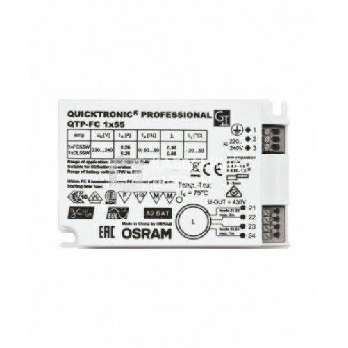 ЭПРА 1х55Вт 1-10 в QTP-FC 1X55/220-240 VS20 | 4008321537041 | Osram