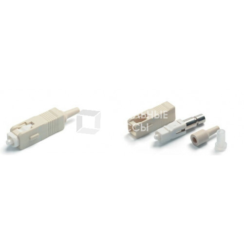 Разъем клеевой SC-MM-0.9 SC, MM (для многомодового кабеля), 0.9 мм, simplex, (белый) | 15983 | Hyperline