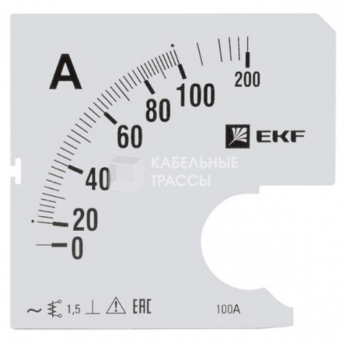 Шкала сменная для A961 100/5А-1,5 EKF PROxima | s-a961-100 | EKF