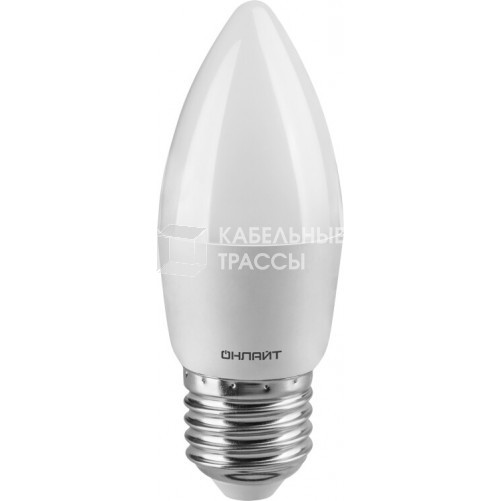 Лампа светодиодная OLL-C37-8-230-6.5K-E27-FR | 61130 | ОНЛАЙТ