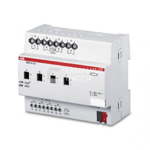 SD/S 4.16.1 Светорегулятор для ЭПРА 1-10В, 4 канала, 16А, MDRC | 2CDG110080R0011 | ABB