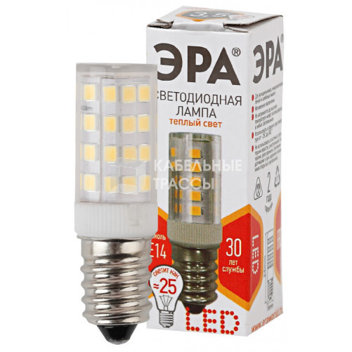 Лампа светодиодная LED T25-3,5W-CORN-827-E14 СТАНДАРТ (диод, капсула, 3,5Вт, тепл, E14) | Б0028744 | ЭРА