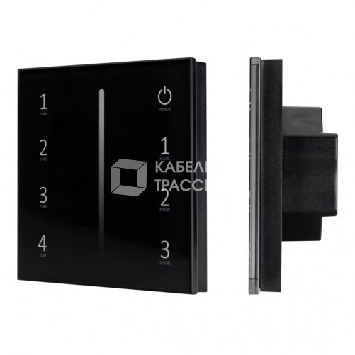 Панель Sens SMART-P17-DIM Black (230V, 4 зоны, 2.4G) | 028129 | Arlight