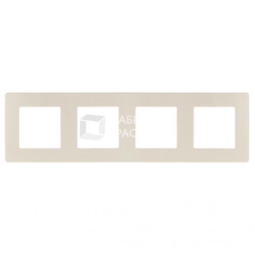 Рамка для розеток и выключателей серия 12 12-5104-02 на 4 поста, сатин, слоновая кость | Б0052530 | ЭРА