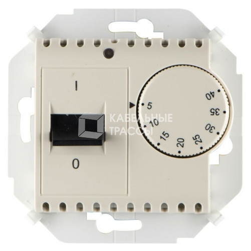 Simon 15 Сл. кость Регулятор для тёплого пола, с зондом, 16А, 230В, 3600Вт, 5-40град, IP20 | 1591775-031 | Simon