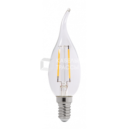 Лампа светодиодная LED 4Вт E14 220В 2700К PLED CA37 OMNI свеча на ветру | 1028013 | Jazzway