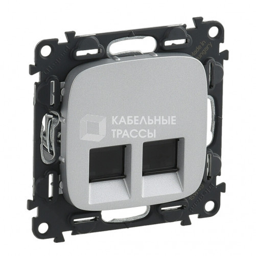 Valena ALLURE DIY Алюминий Розетка комп(RJ45) 2-ая 6 кат UTP | 753943 | Legrand