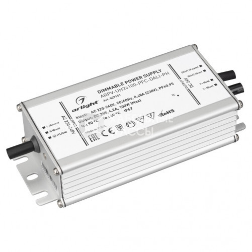 Блок питания ARPV-UH24100-PFC-DALI-PH (24V, 4.2A, 100W) | 029151 | Arlight