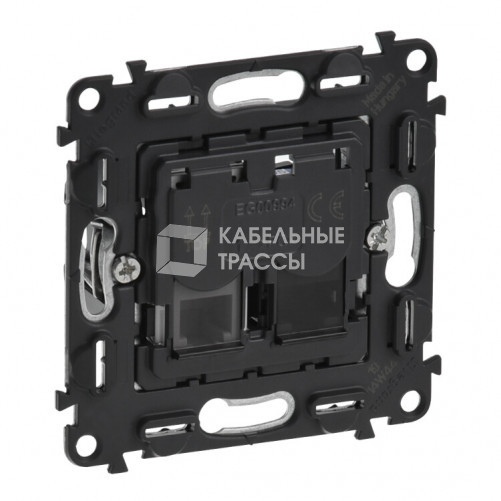 Valena Мех IN'MATIC Розетка 2-ая ТЛФ/комп RJ11/RJ45, Кат.6 UTP | 753032 | Legrand