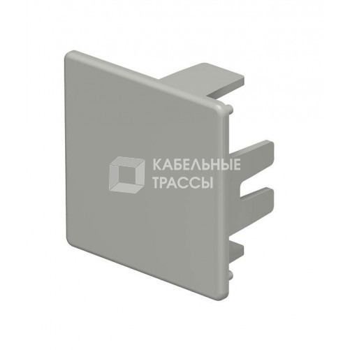 Торцевая заглушка кабельного канала WDK 40x40 мм (ПВХ,серый) (WDK HE40040GR) | 6158773 | OBO Bettermann